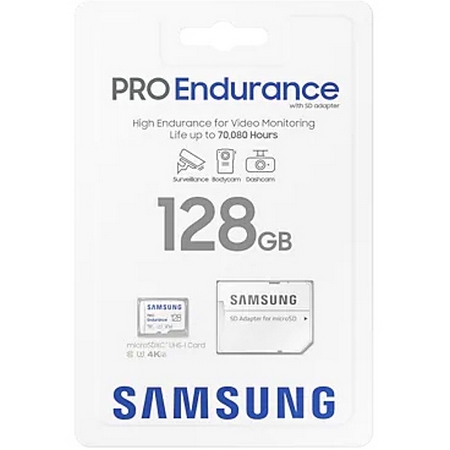 Original Samsung PRO Endurance Class 10 128GB MicroSD Card + Adapter (MB-MJ128KA/EU)