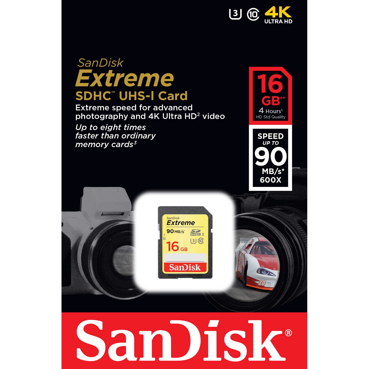 Original SanDisk Extreme Class 10 16GB SDHC Memory Card (SDSDXNE016GGNCIN)