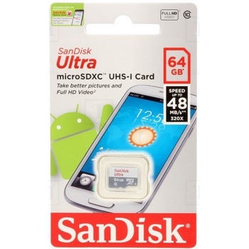 Original SanDisk Ultra Android Class 10 64GB microSDHC Memory Card (SDSQUNB064GGN3MN)