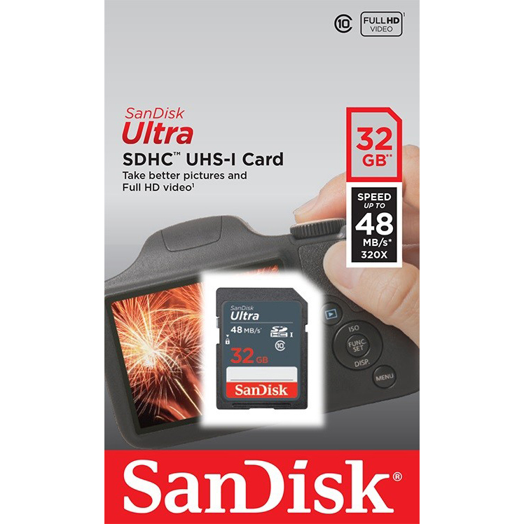 Original SanDisk Ultra 32GB SDHC Memory Card (SDSDUNB-032G-GN3)