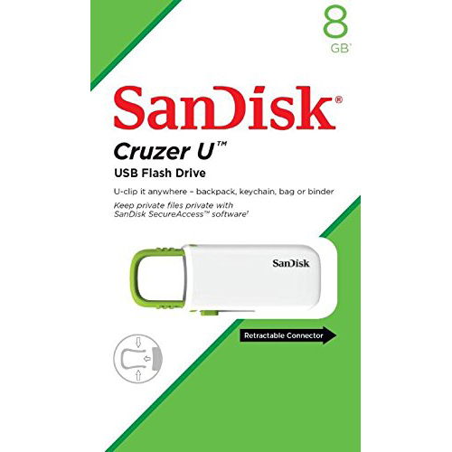 Original SanDisk Cruzer U Series 8GB USB 2.0 Flash Drive (SDCZ59-008G-B35W)