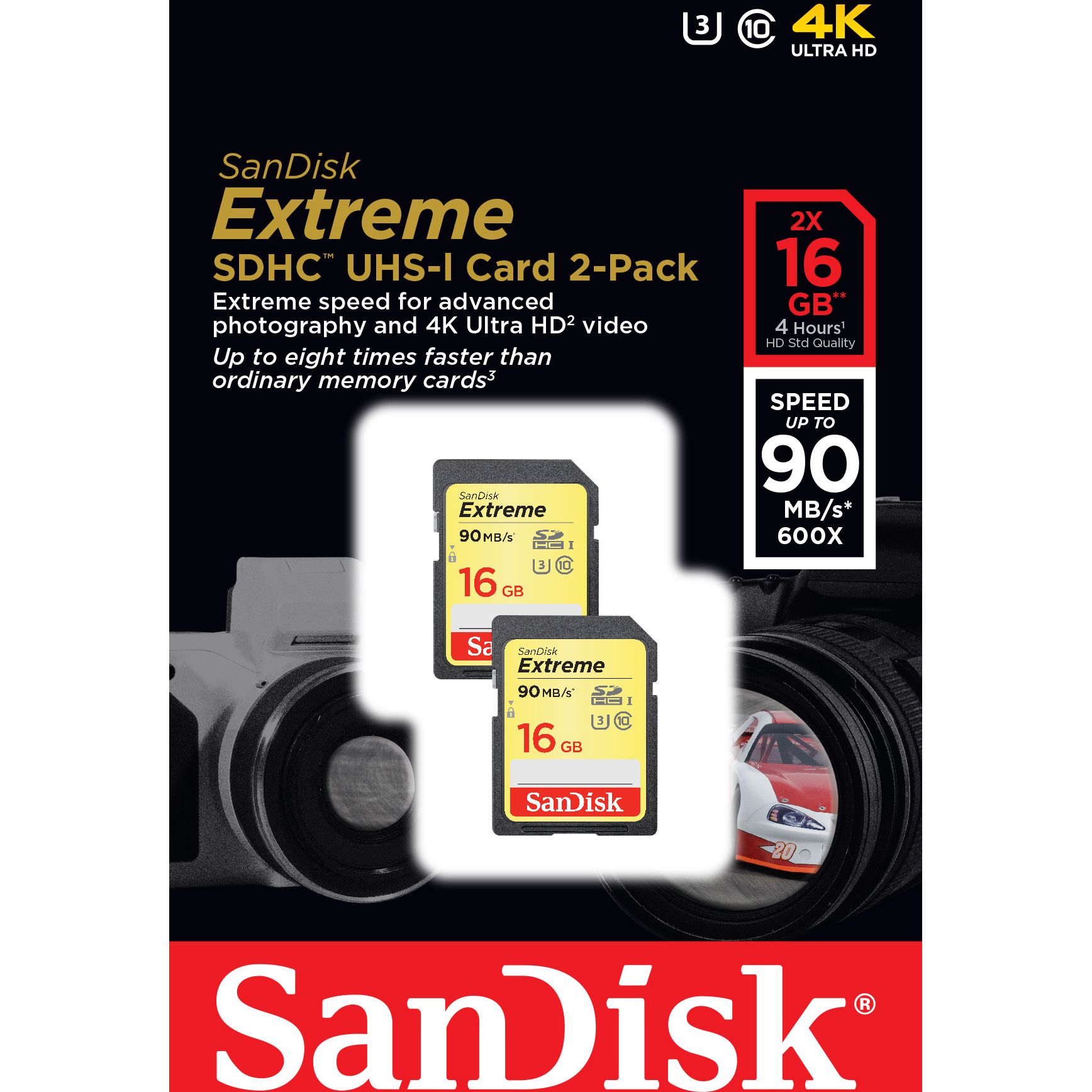 Original SanDisk Extreme Class 10 16GB SDHC Memory Card (SDSDXNE-016G-GNCI2)