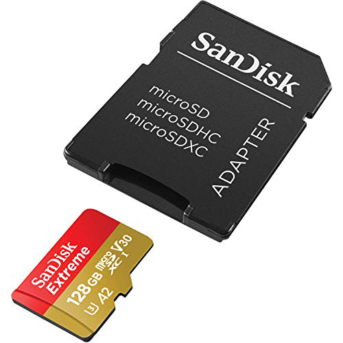 Original SanDisk Extreme Class 10 128GB MicroSDXC Memory Card + SD Adapter (SDSQXVF-128G-GN6)