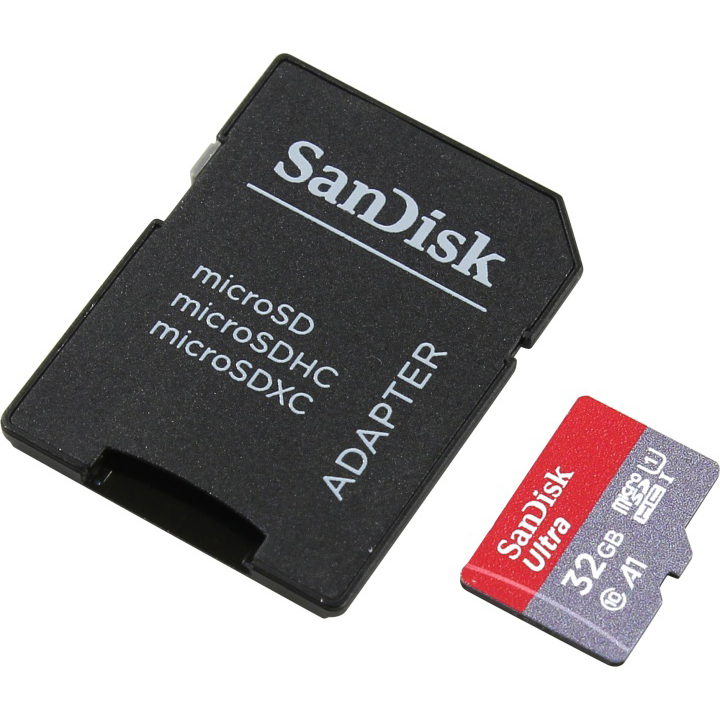Original SanDisk Ultra Class 10 32GB MicroSDHC Memory Card + SD Adapter (SDSQUAR-032G-GN6IA)