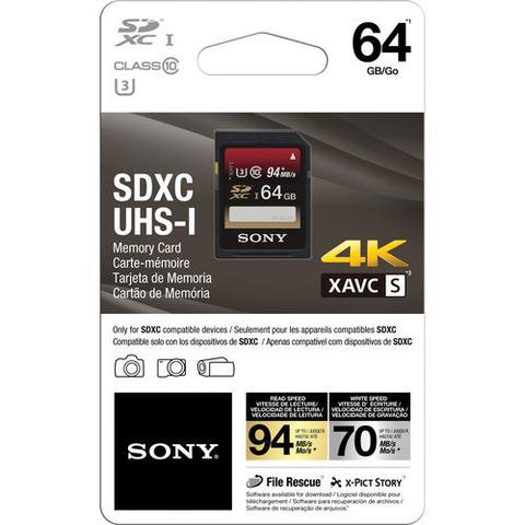 Original Sony Expert Class 10 64GB SDXC Memory Card (SF64UX2)