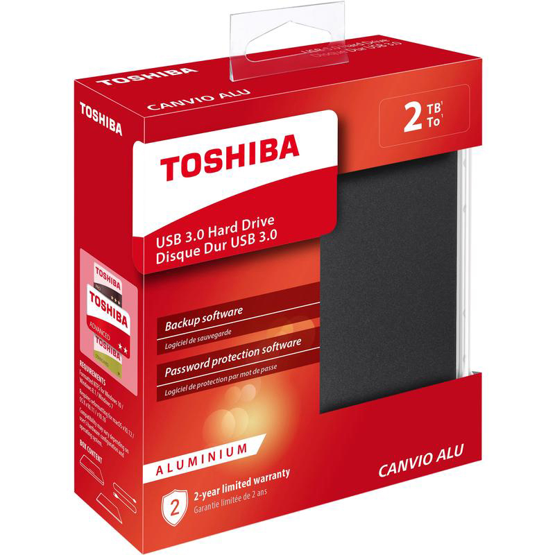 Original Toshiba Canvio Aluminium 2TB USB 3.0 External Hard Drive (HDTH320EK3AB)