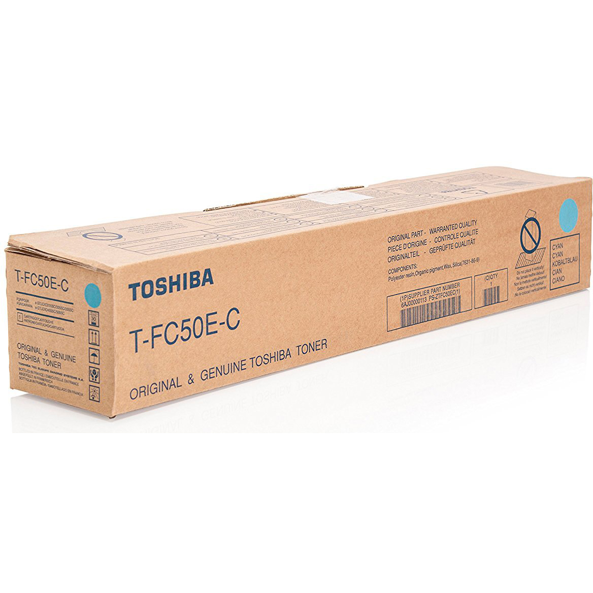 Original Toshiba T-FC50EC Cyan Toner Cartridge (6AJ00000113)