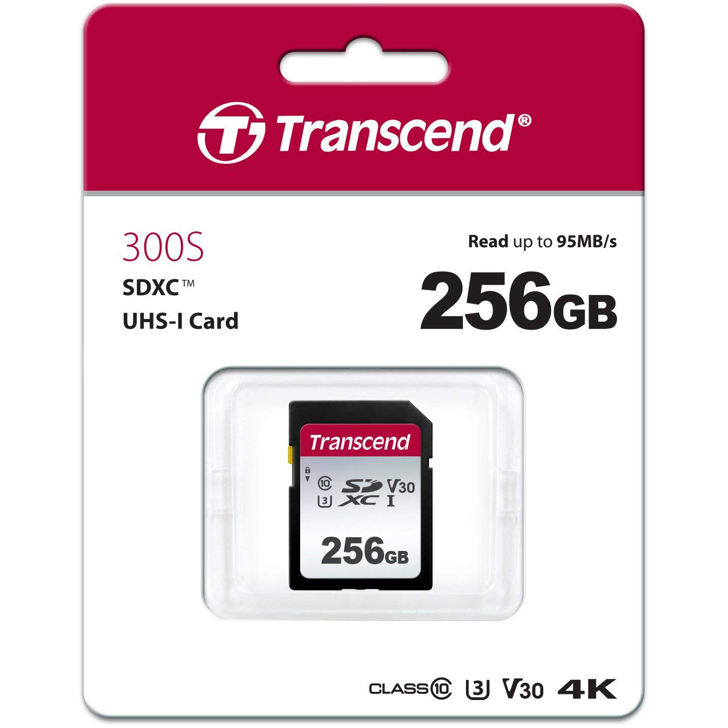 Original Transcend 256GB SD Memory Card (TS256GSDC300S)