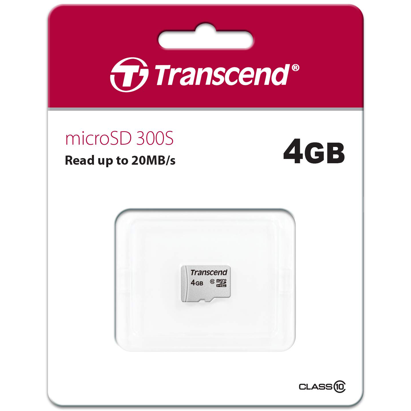 Original Transcend 300S Class 10 4GB microSDHC Memory Card (TS4GUSD300S)
