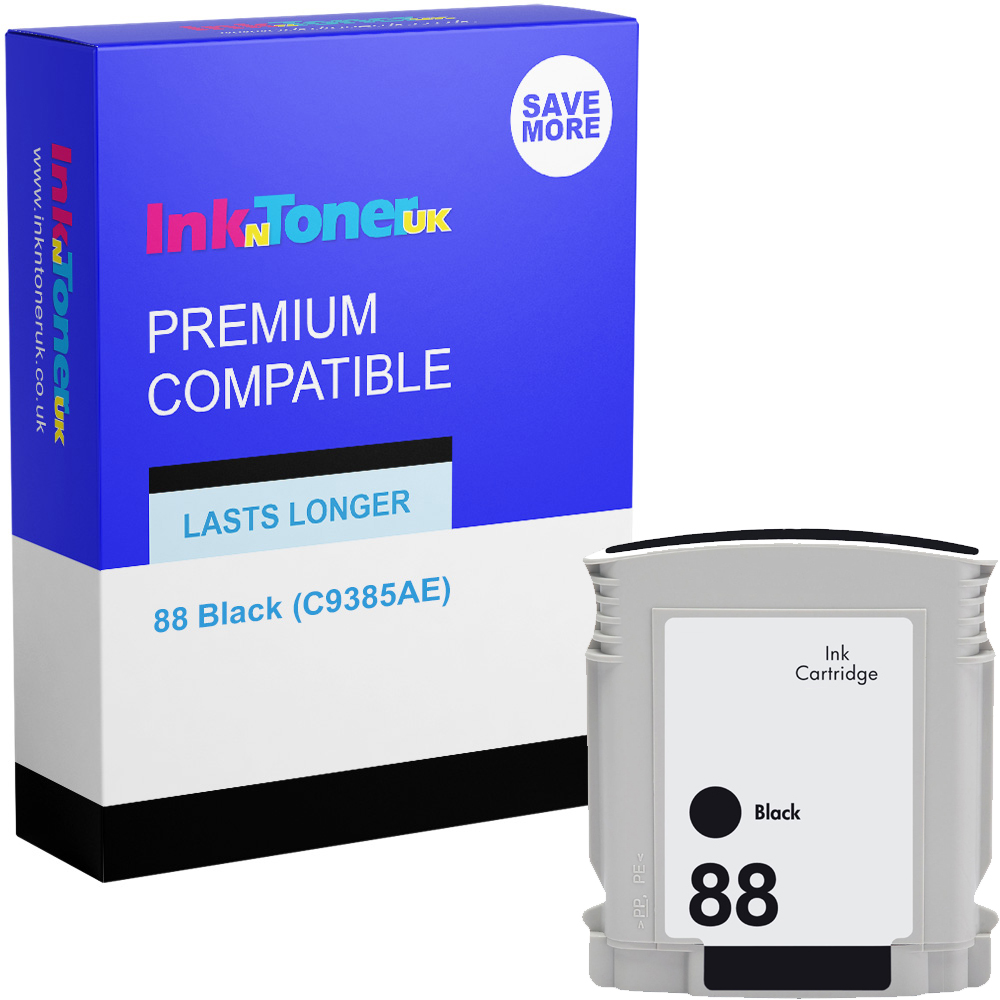 Premium Compatible HP 88 Black Ink Cartridge (C9385AE)