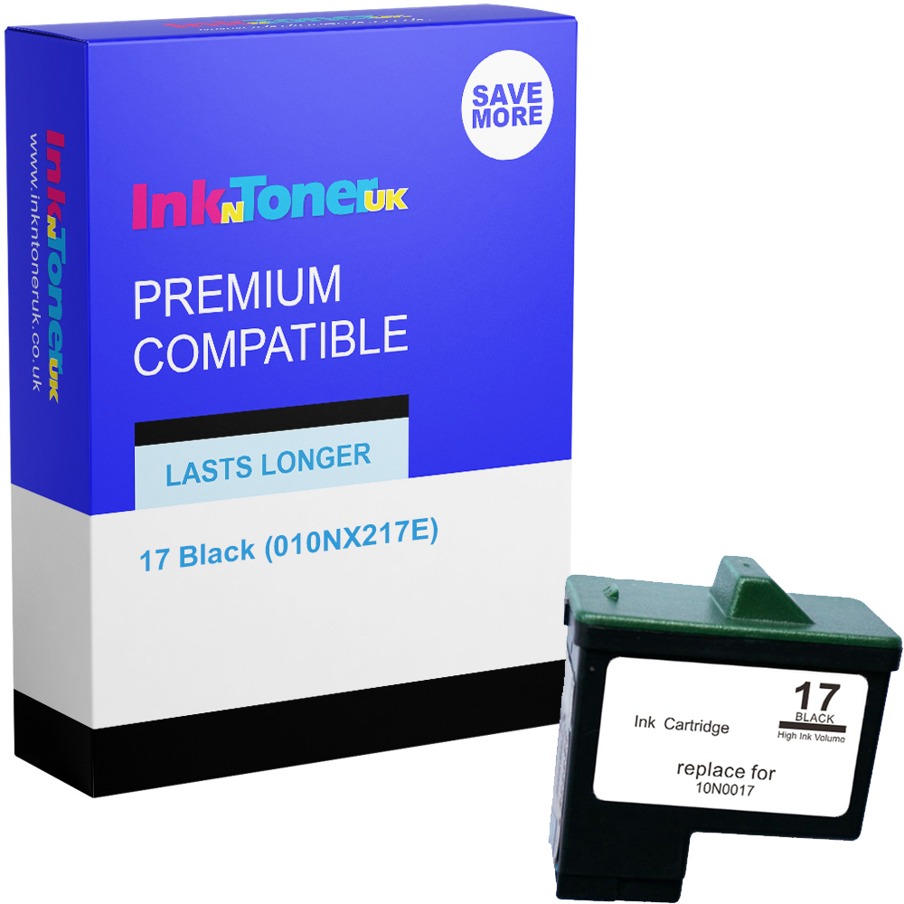 Premium Remanufactured Lexmark 17 Black Ink Cartridge (010NX217E / 10N0217E)