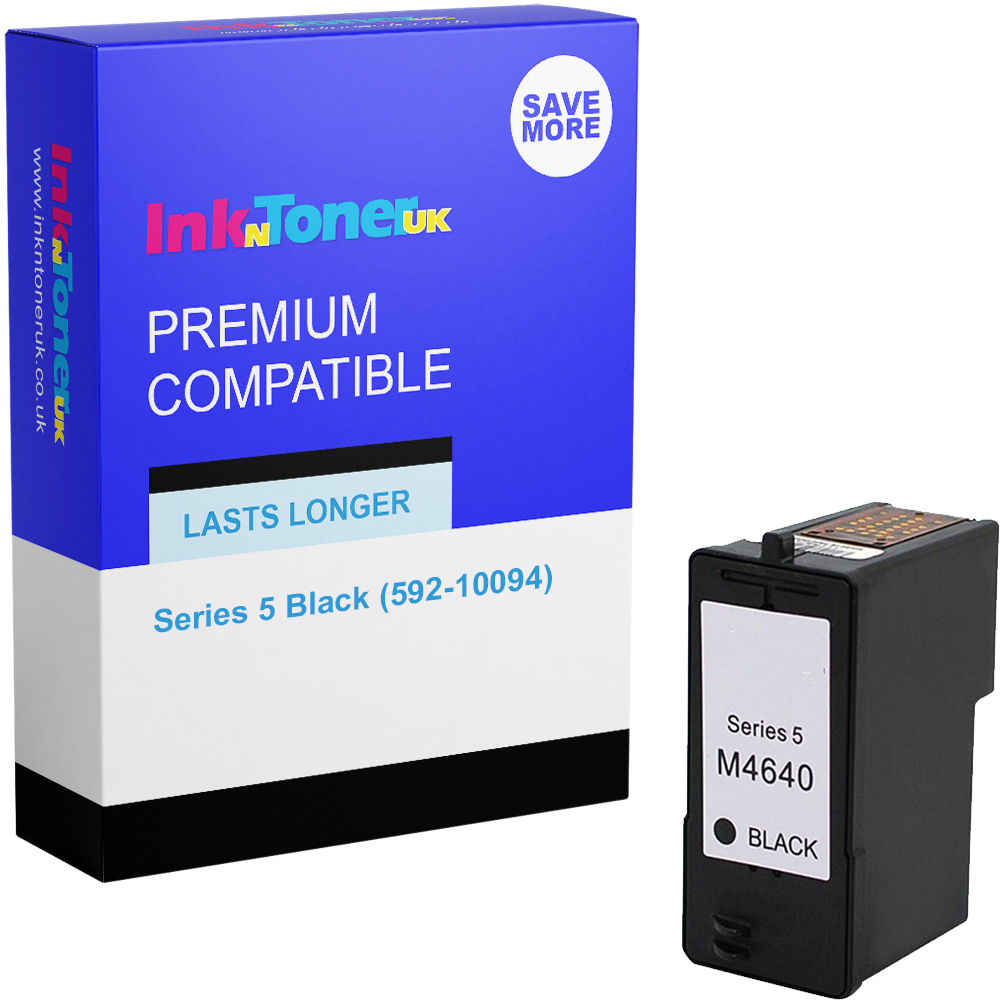 Premium Remanufactured Dell Series 5 Black Ink Cartridge (592-10094)