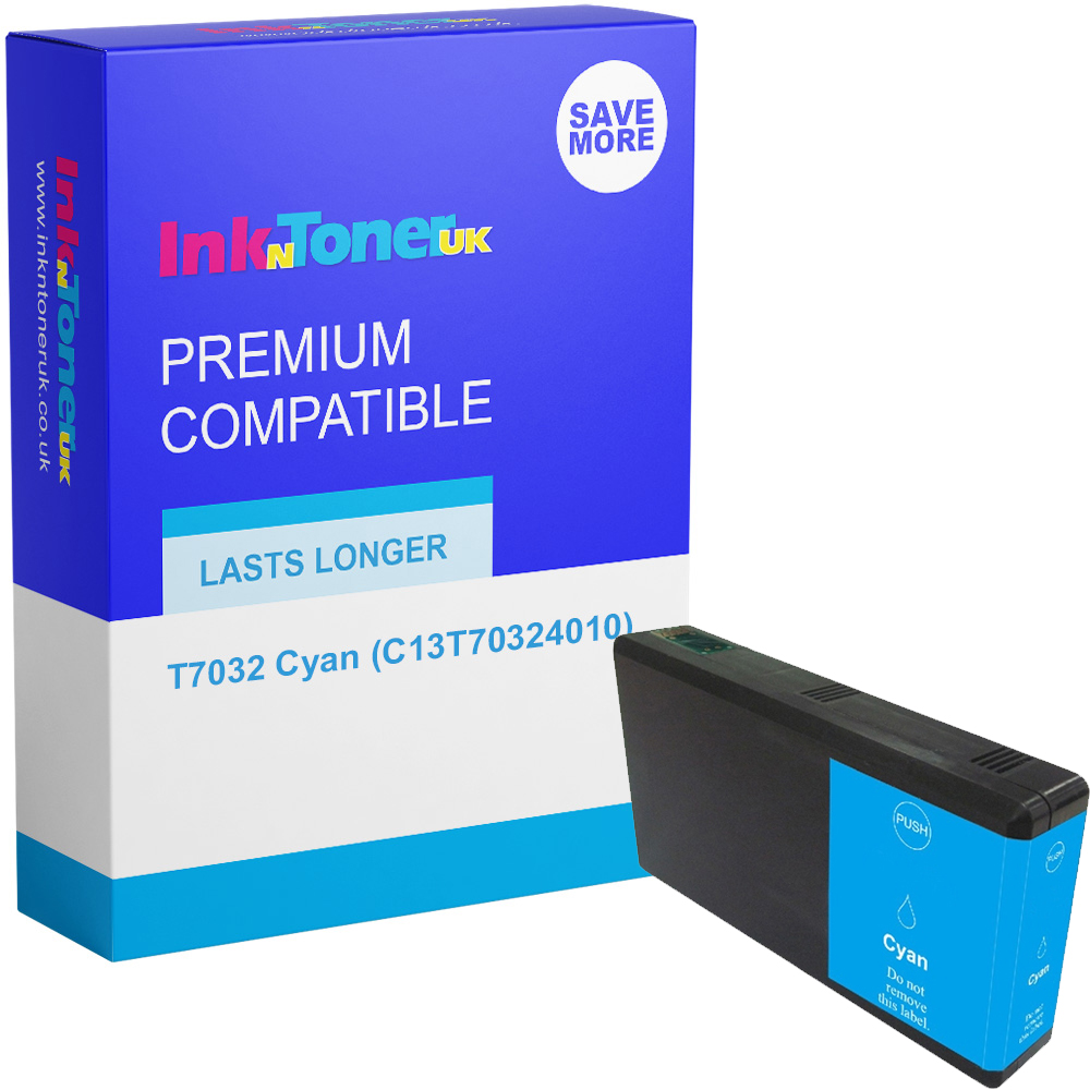 Premium Compatible Epson T7032 Cyan Ink Cartridge (C13T70324010)