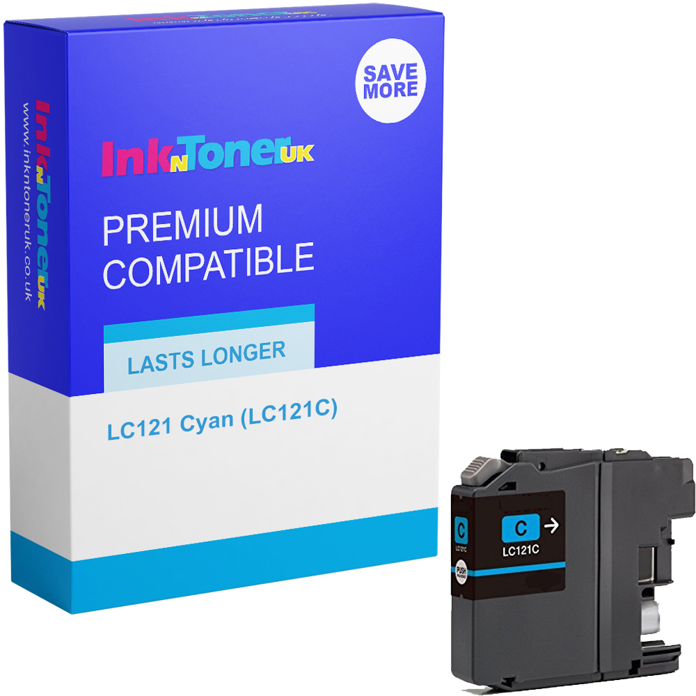 Premium Compatible Brother LC121 Cyan Ink Cartridge (LC121C)