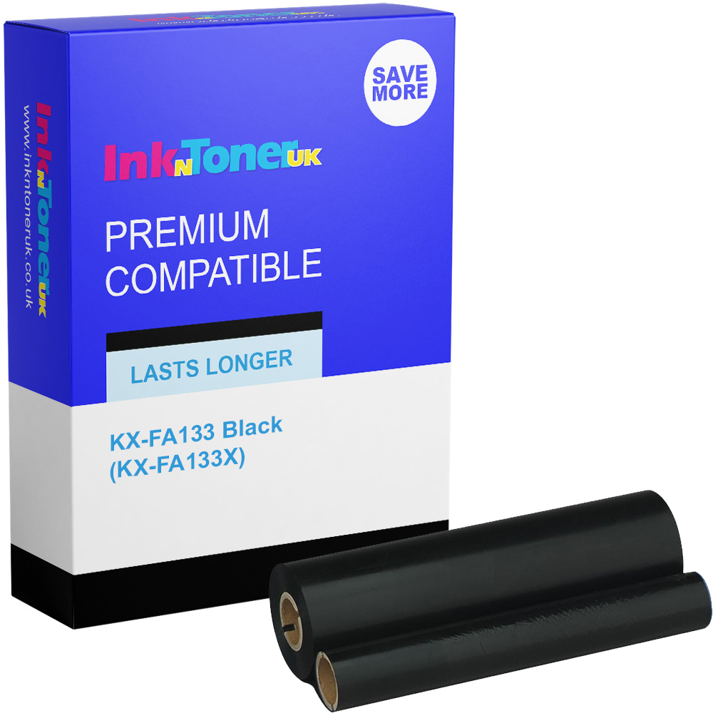 Premium Compatible Panasonic KX-FA133 Black Ink Film Ribbon (KX-FA133X)
