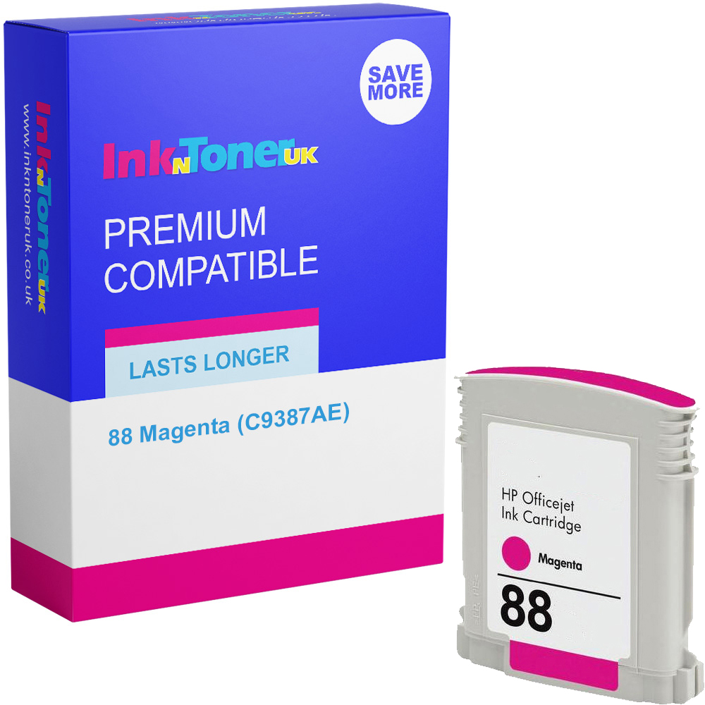 Premium Compatible HP 88 Magenta Ink Cartridge (C9387AE)