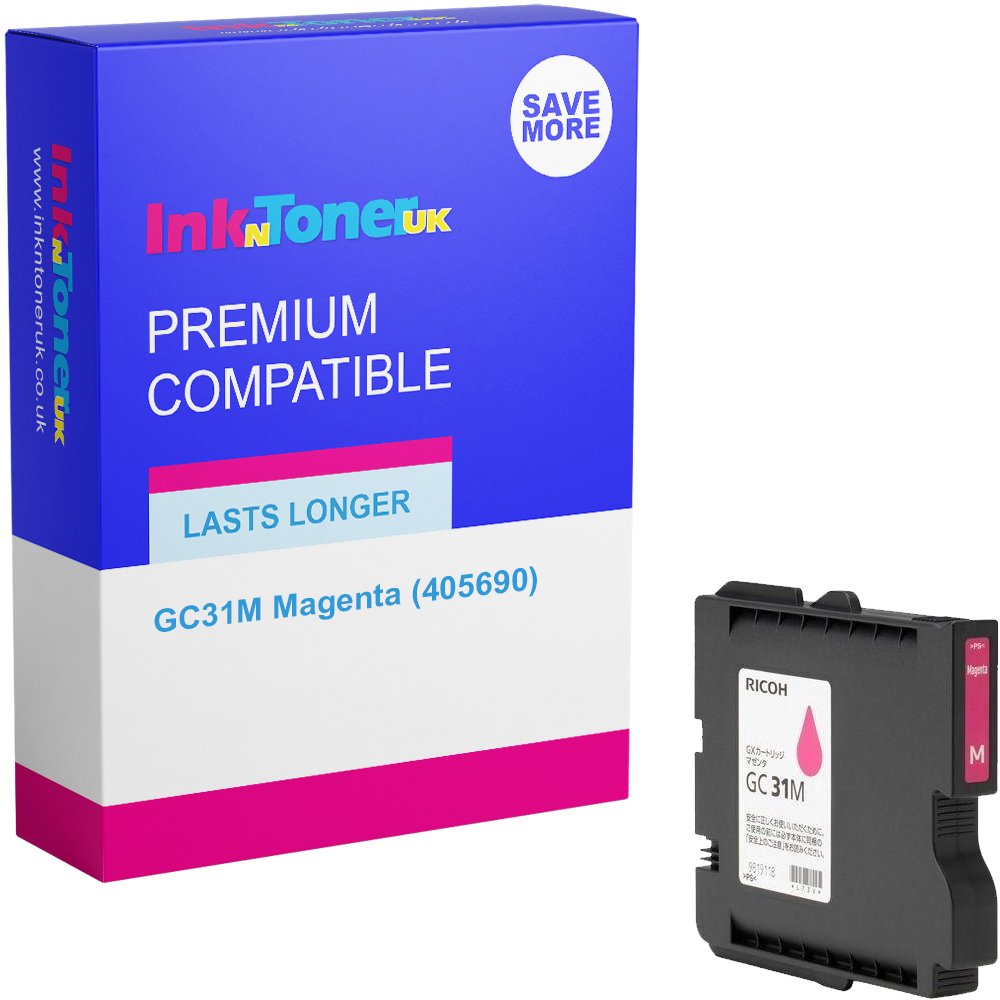 Premium Compatible Ricoh GC31M Magenta Gel Ink Cartridge (405690)
