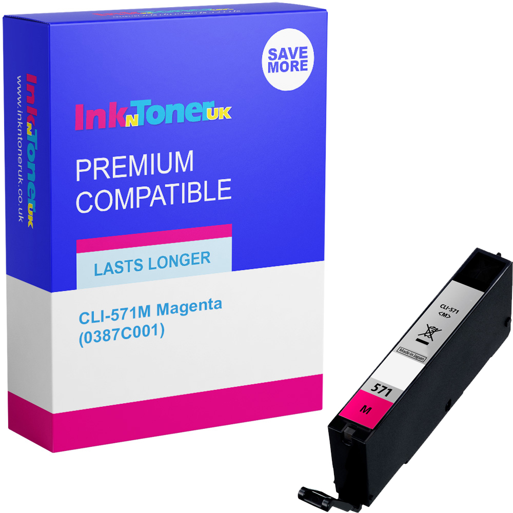 Premium Compatible Canon CLI-571M Magenta Ink Cartridge (0387C001)
