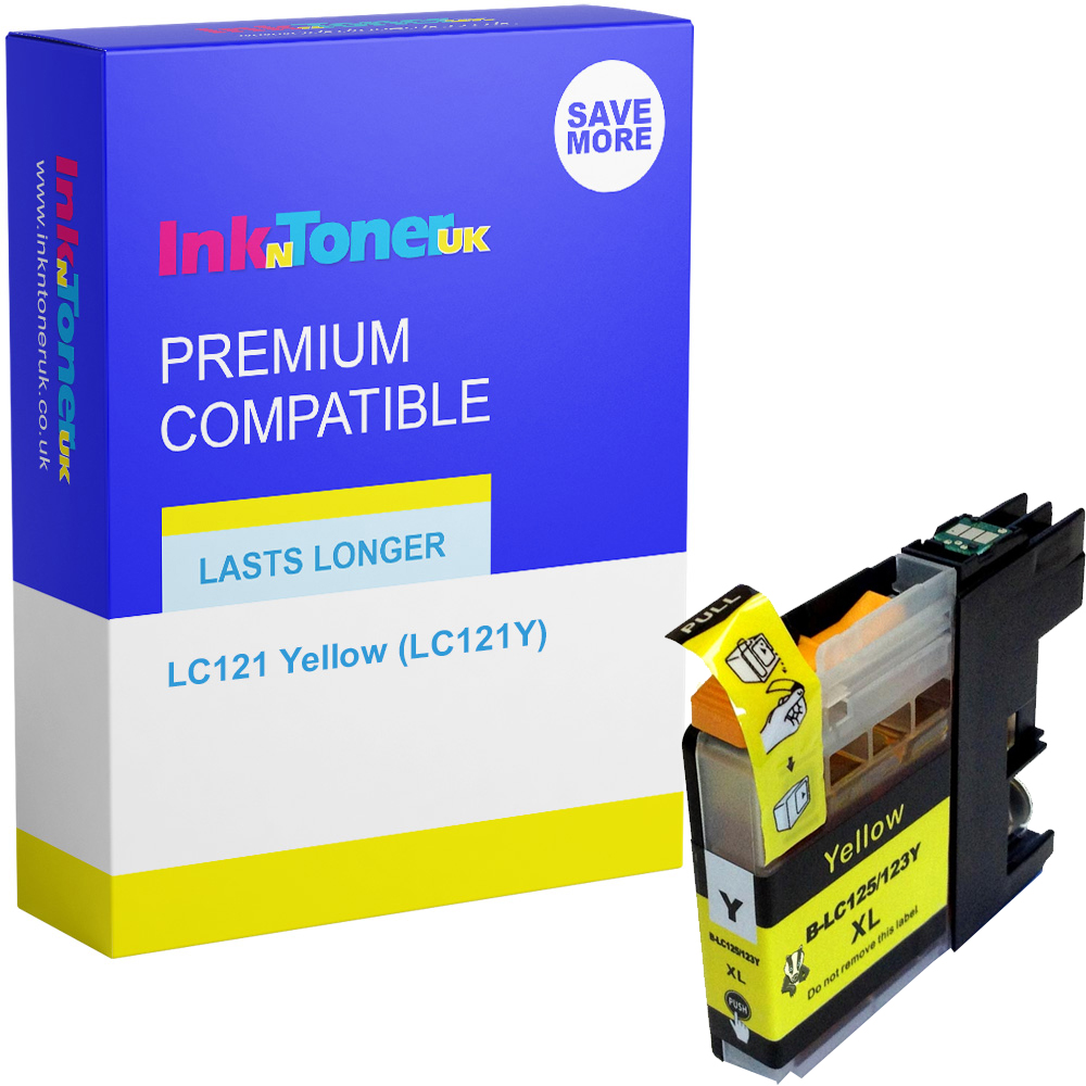 Premium Compatible Brother LC121 Yellow Ink Cartridge (LC121Y)