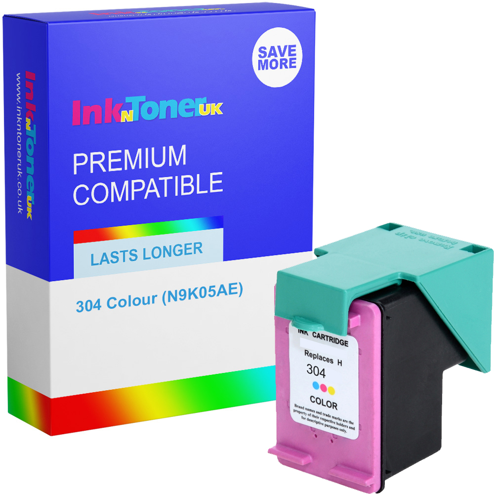 Premium Remanufactured HP 304 Colour Ink Cartridge (N9K05AE)