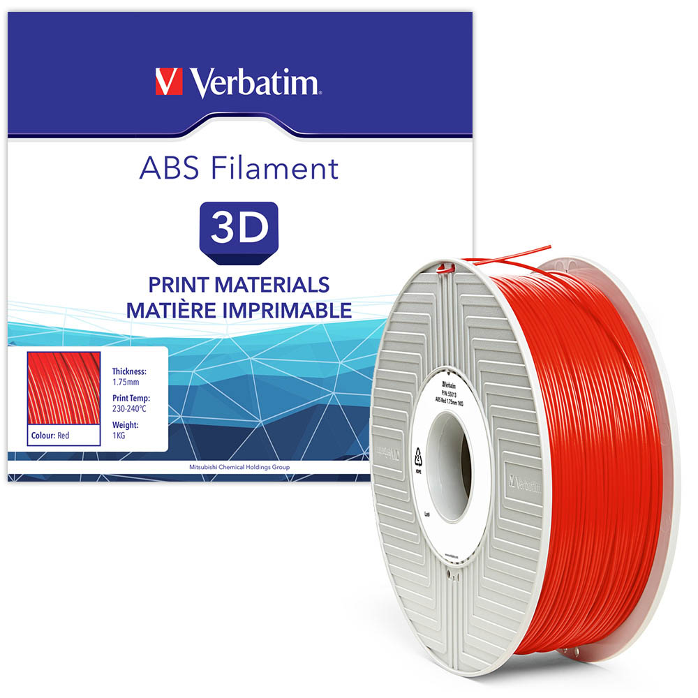 Original Verbatim Red 2.85mm 1kg PLA 3D Filament (55279)