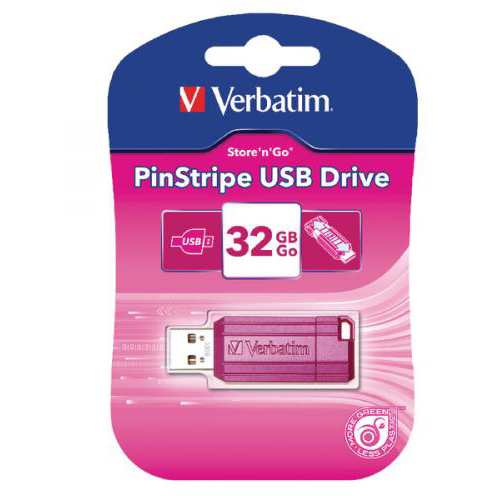 Original Verbatim Usb Drive 2.0 32Gb Store'N'Go Hot Pink (49056)