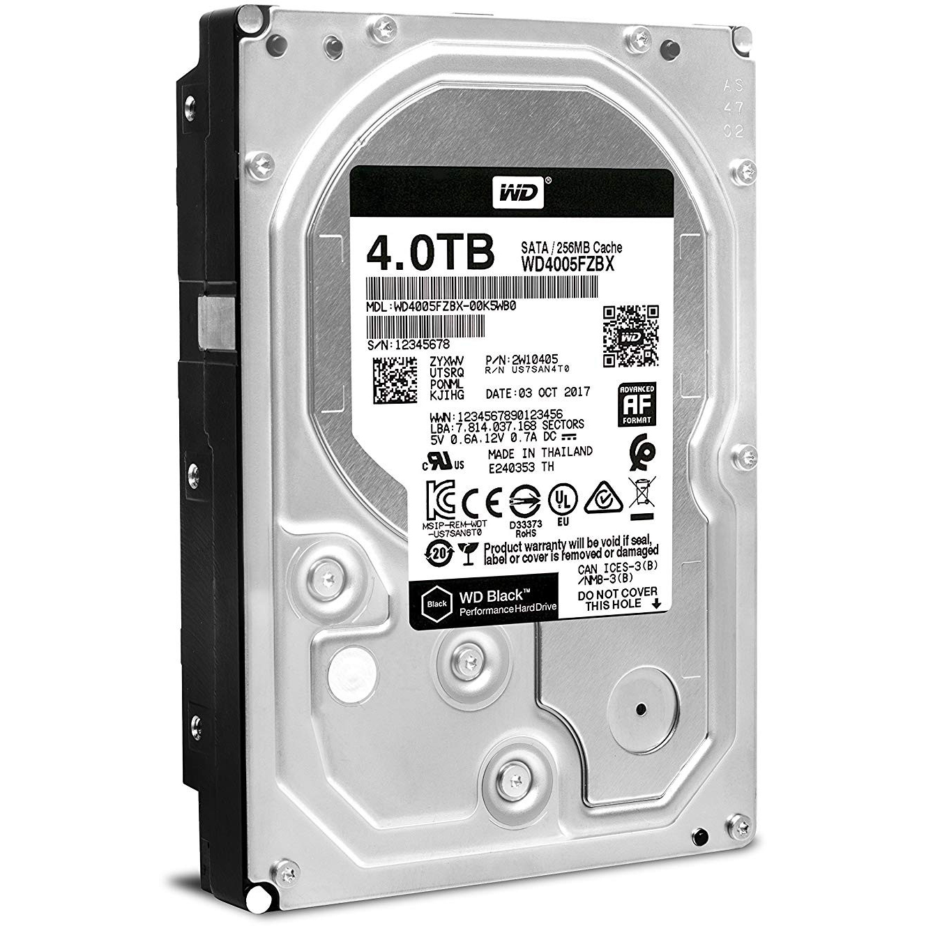 Original WD HDD Int 4TB Black SATA 3.5 (WD4005FZBX)