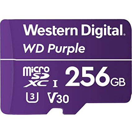 Original Western Digital Class 10 256GB Purple microSDXC Memory Card (WDD256G1P0A)