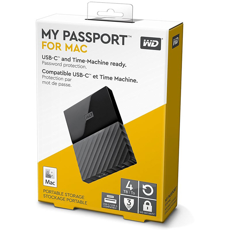 Original Western Digital My Passport 4TB External Hard Drive (WDBP6A0040BBK)