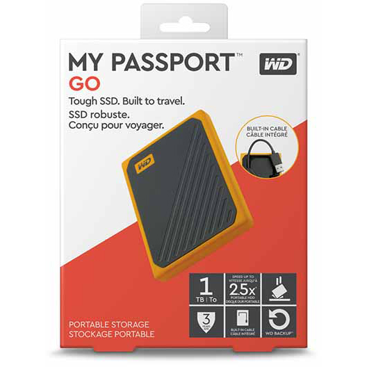 Original Western Digital My Passport Go 1TB External SSD Drive (WDBMCG0010BYT-WE)