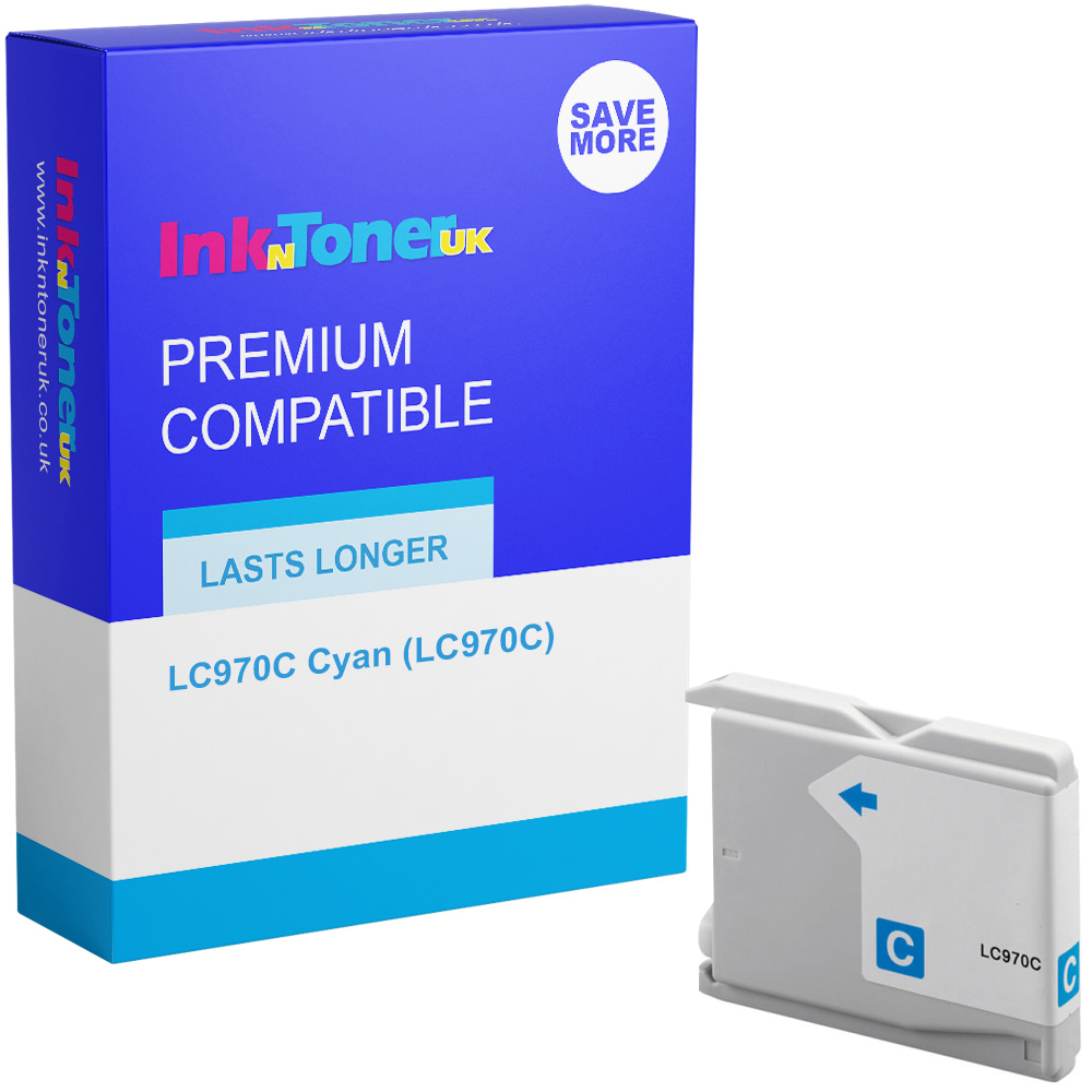 Premium Compatible Brother LC970C Cyan Ink Cartridge (LC970C)