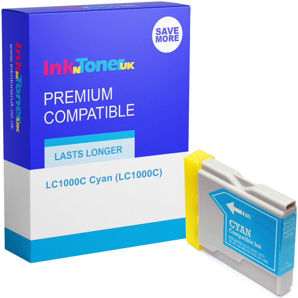 Premium Compatible Brother LC1000C Cyan Ink Cartridge (LC1000C)