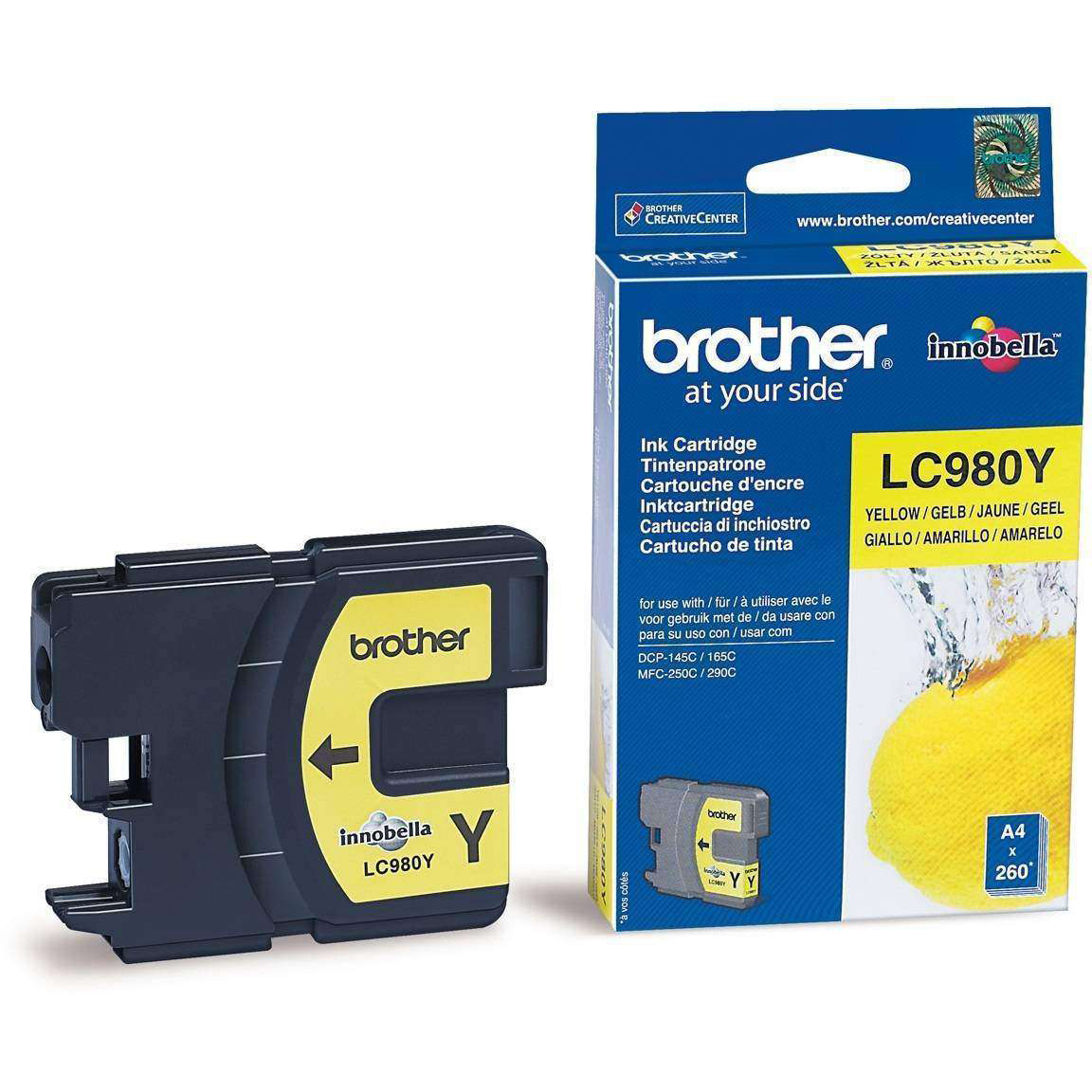 Original Brother LC980Y Yellow Ink Cartridge (LC980Y)