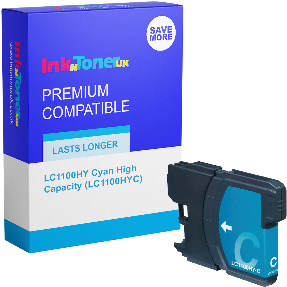 Premium Compatible Brother LC1100HY Cyan High Capacity Ink Cartridge (LC1100HYC)