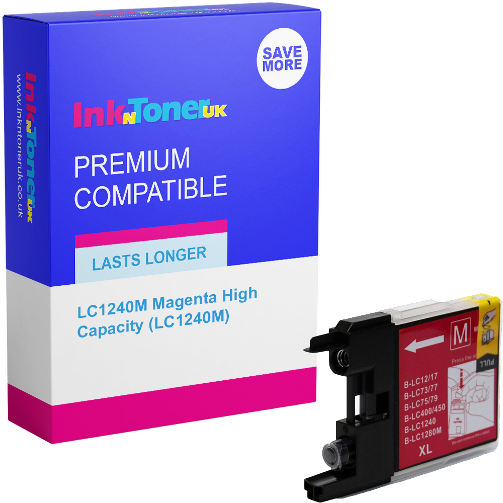 Premium Compatible Brother LC1240M Magenta High Capacity Ink Cartridge (LC1240M)