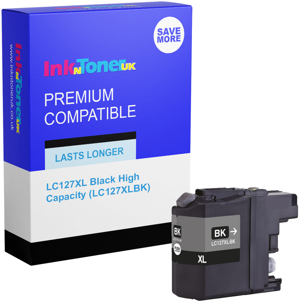 Premium Compatible Brother LC127XL Black High Capacity Ink Cartridge (LC127XLBK)