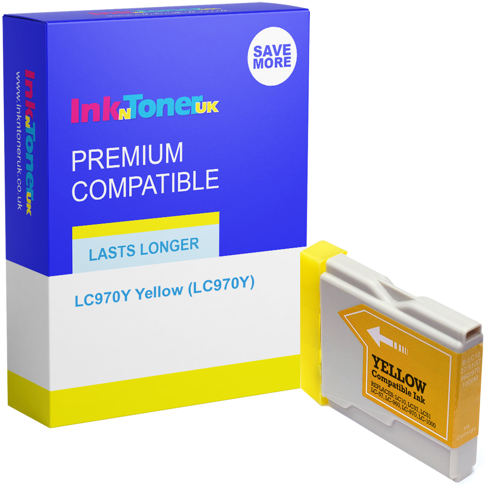 Premium Compatible Brother LC970Y Yellow Ink Cartridge (LC970Y)
