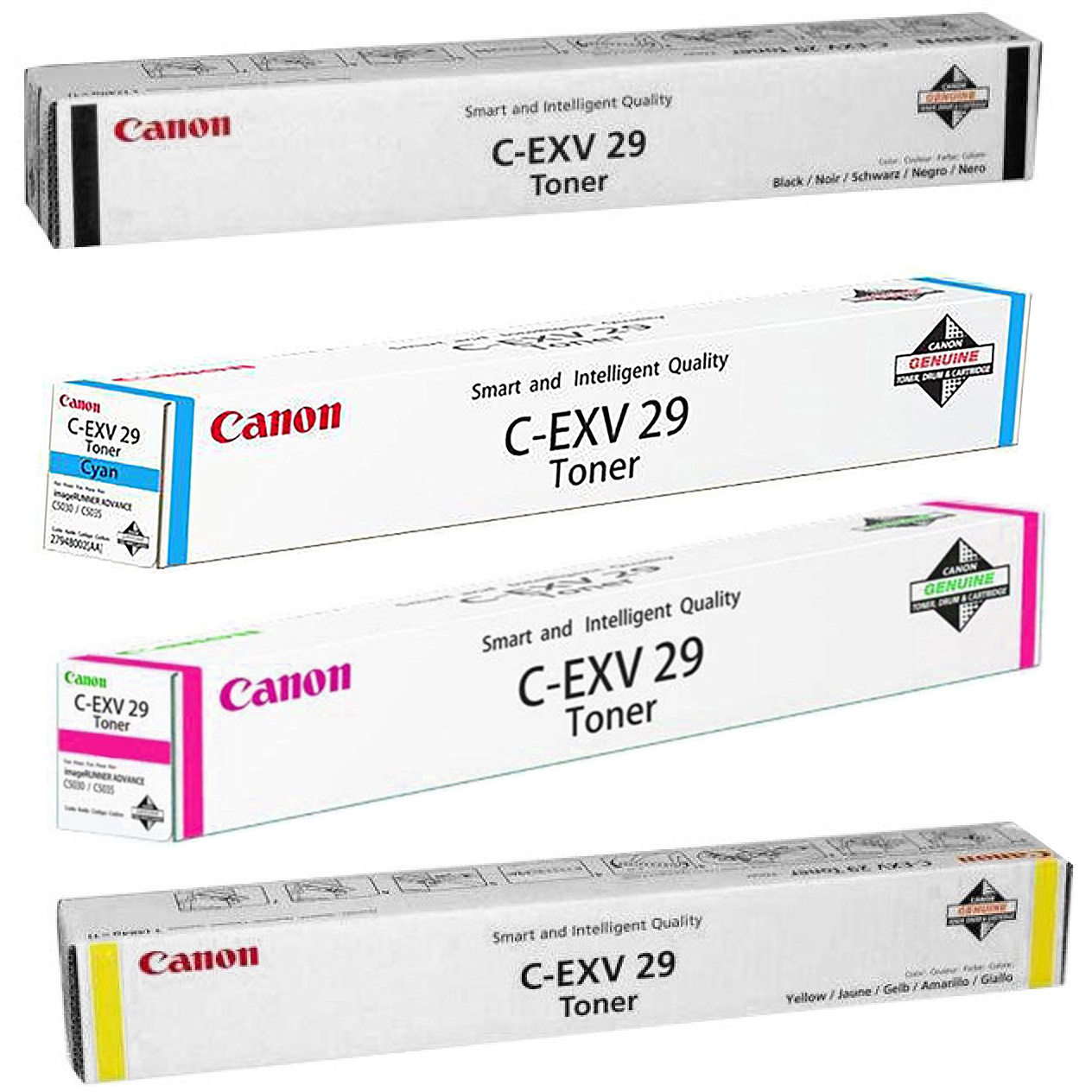 Original Canon C-EXV29 CMYK Multipack Toner Cartridges (2790B002/ 2794B002/ 2798B002/ 2802B002)