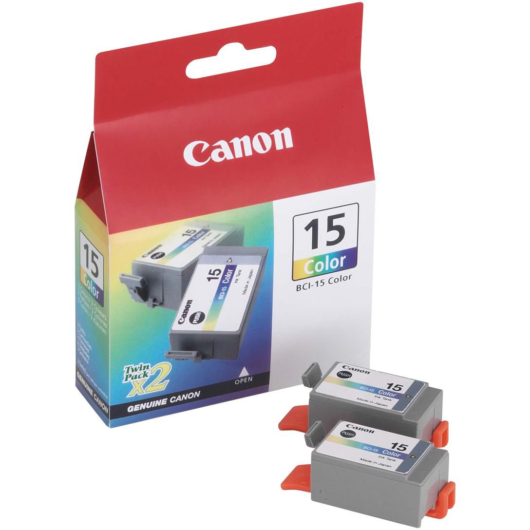 Original Canon BCI-15C Colour Twin Pack Ink Cartridges (8191A002)