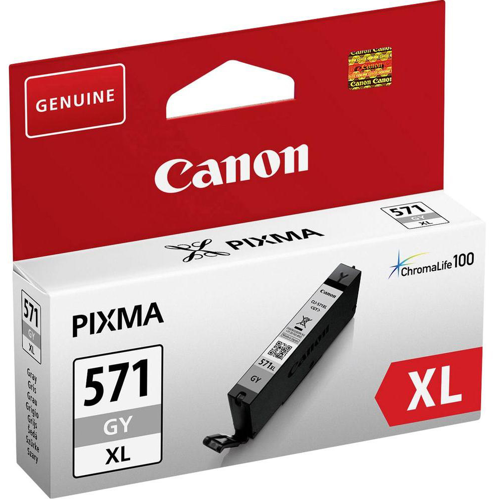 Original Canon CLI-571GYXL Grey High Capacity Ink Cartridge (0335C001)