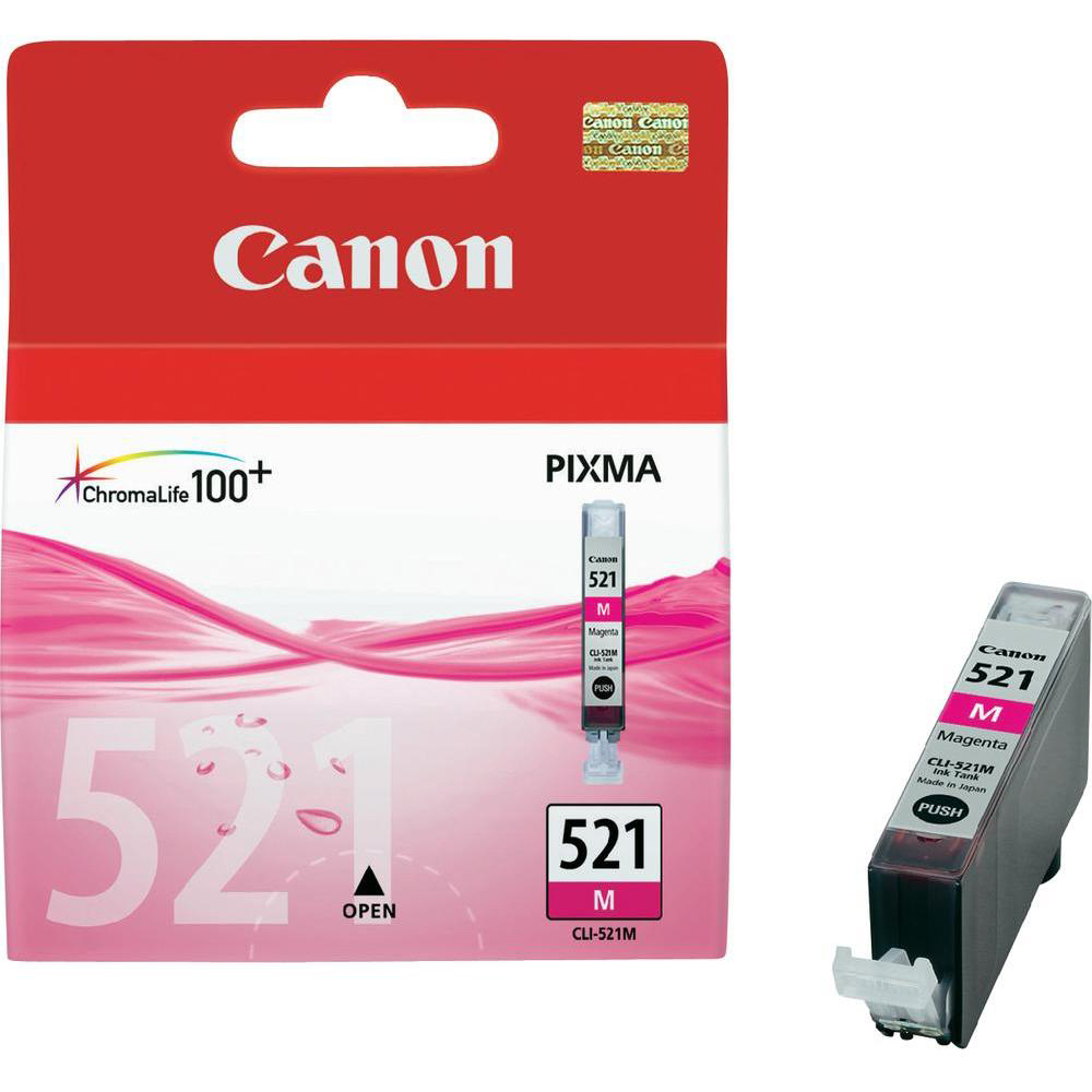 Original Canon CLI-521M Magenta Ink Cartridge (2935B001)
