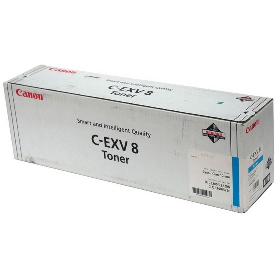 Original Canon C-EXV8 Cyan Toner Cartridge (7628A002)