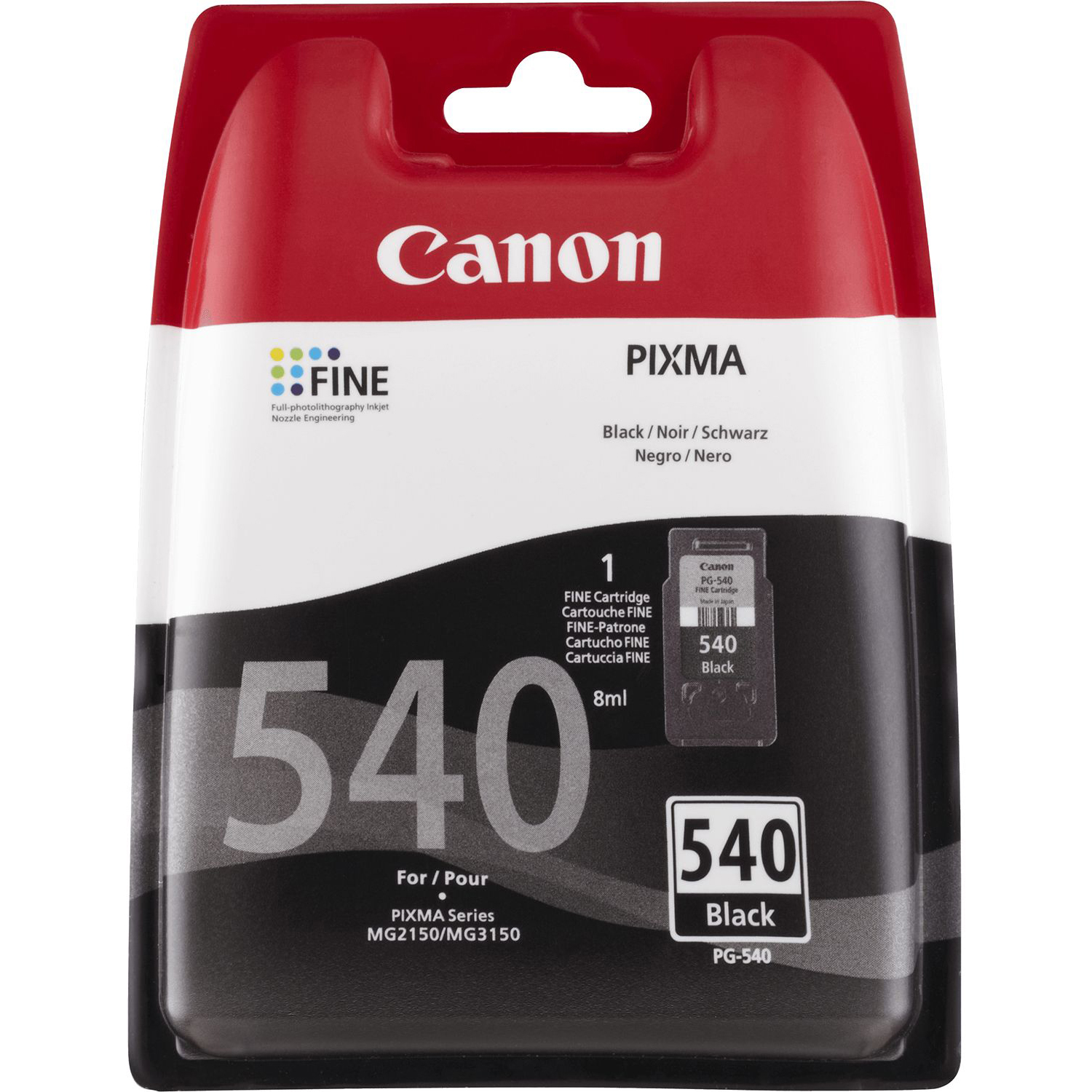 Original Canon PG-540 Black Ink Cartridge (5225B005 / 5225B004 / 5225B001)