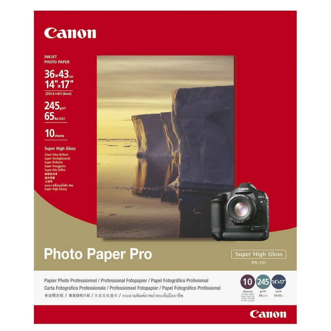 Original Canon PR-101 245gsm 14 x 17in Photo Paper Pro - 10 Sheets (1029A063)