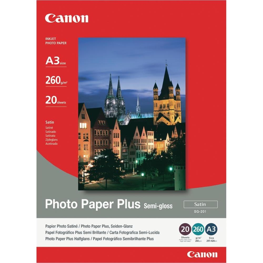 Original Canon SG-201 260gsm A3 Photo Paper - 20 Sheets (1686B026)