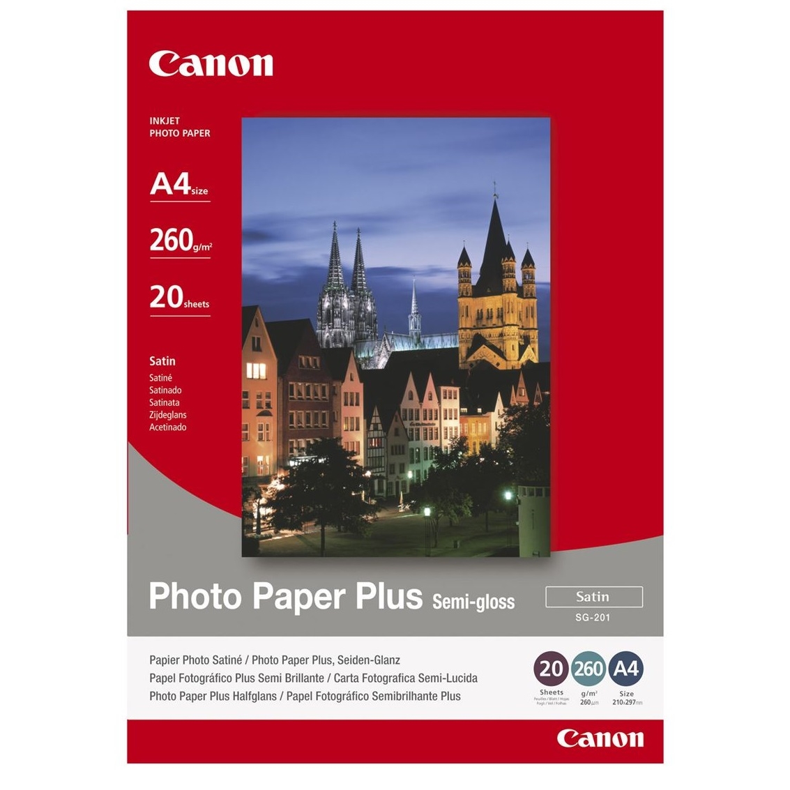 Original Canon SG-201 260gsm A4 Photo Paper Plus - 20 sheets (1686B021)