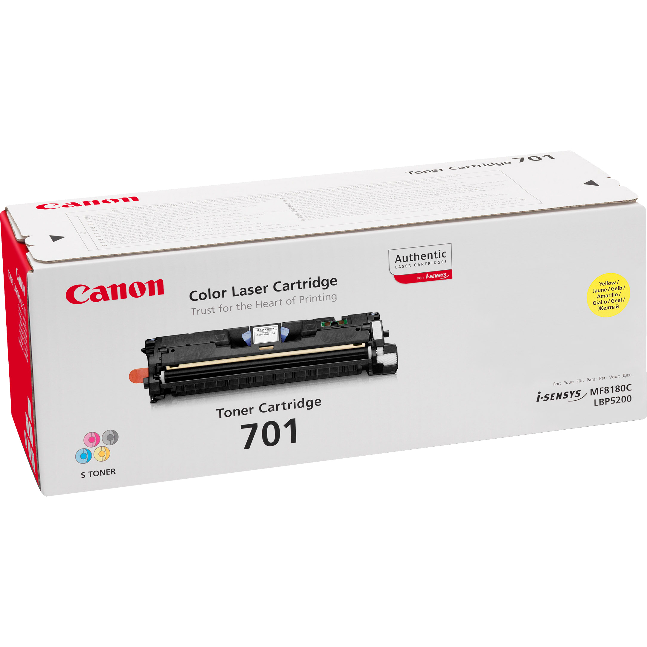 Original Canon 701 Yellow High Capacity Toner Cartridge (9284A003AA)