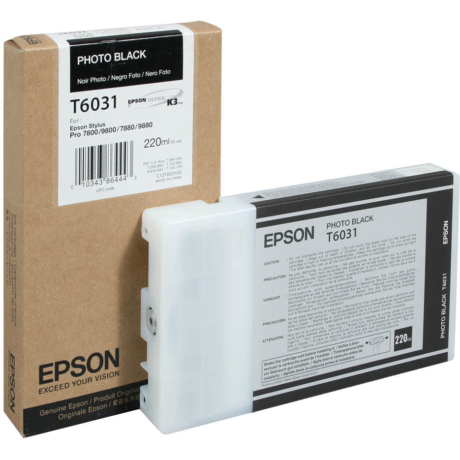 Original Epson T6031 Photo Black High Capacity Ink Cartridge (C13T603100)