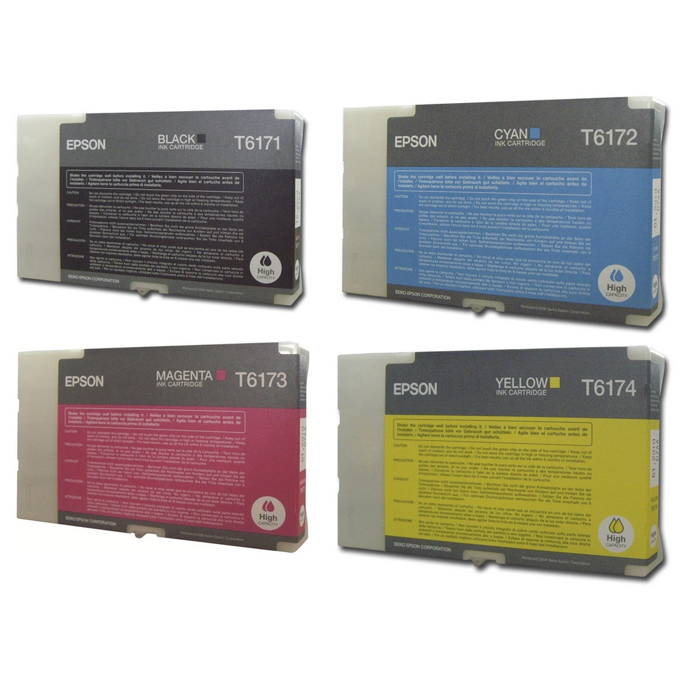 Original Epson T617 CMYK Multipack High Capacity Ink Cartridges (T6171 / T6172 / T6173 / T6174)