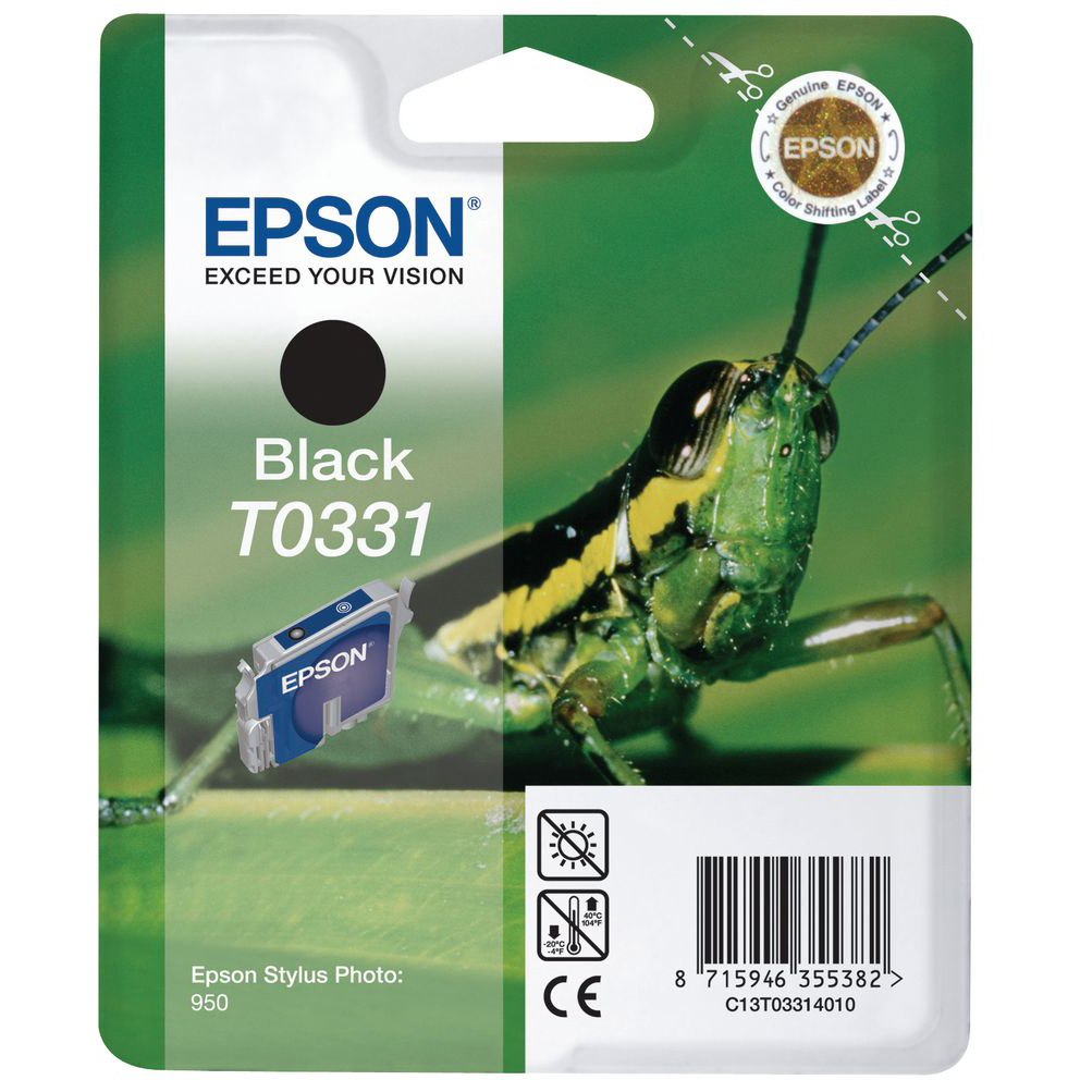 Original Epson T0331 Black Ink Cartridge (C13T03314010)